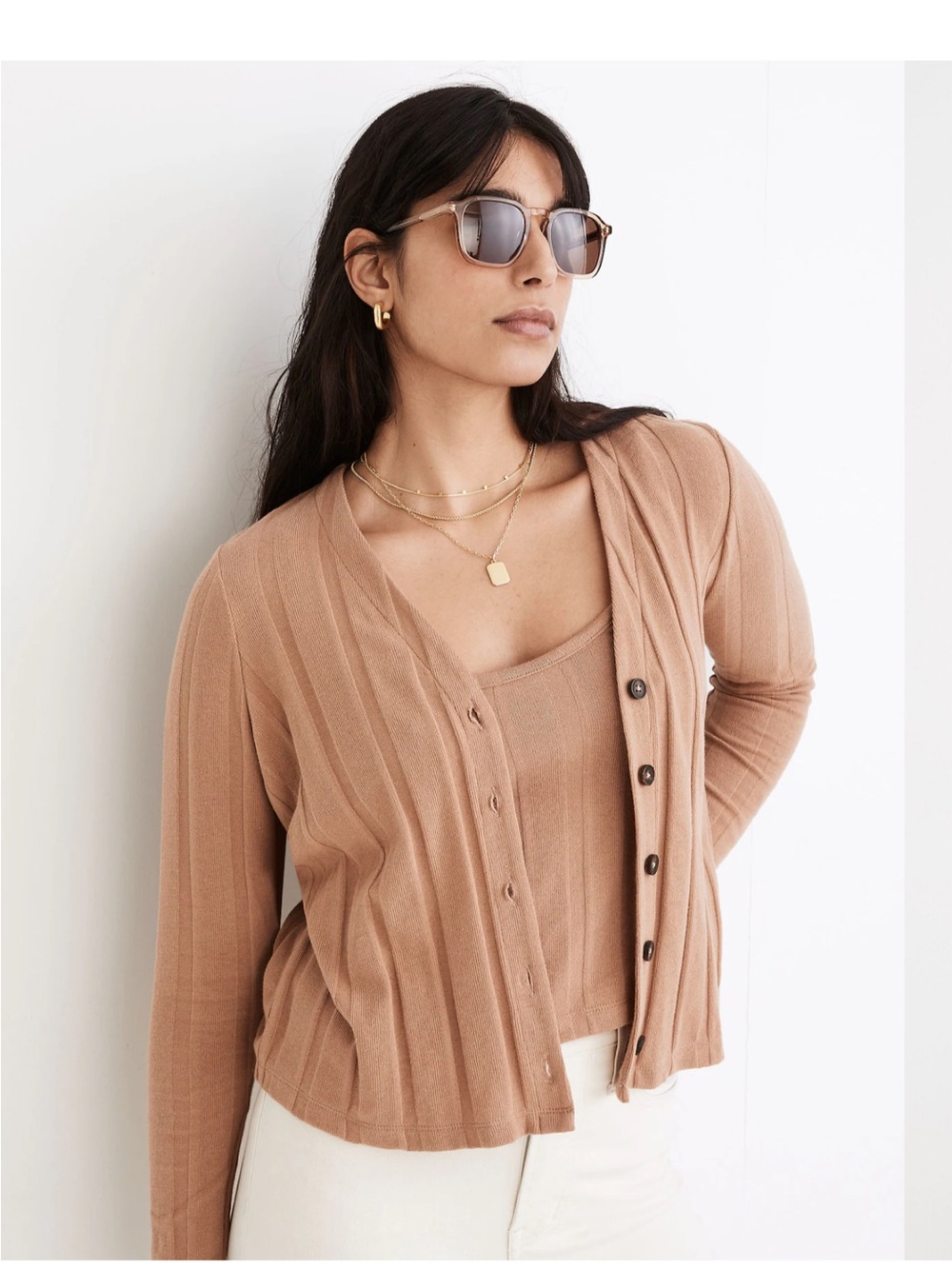 Madewell Ribbed Sweater-Knit Cardigan